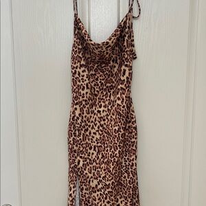 Leopard Print Slip Dress